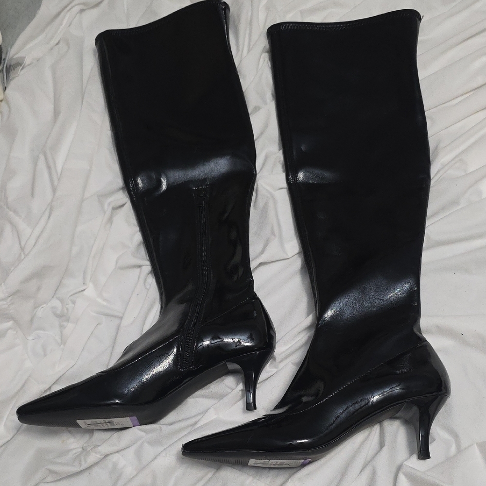 Abound Black Heeled Knee-High Boots